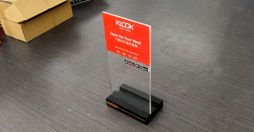 亚克力T型产品说明展示台牌制作案例二