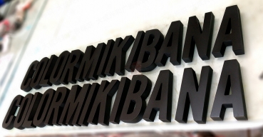 COLOR MIKIBANA广告招牌不锈钢烤漆字制作案例